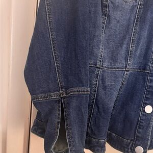 ELOQUII Denim Peplum Jacket